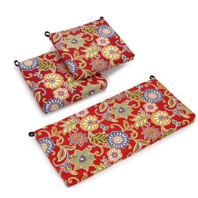 Blazing Needles 3-piece Indoor/Outdoor Settee Cushions - 19