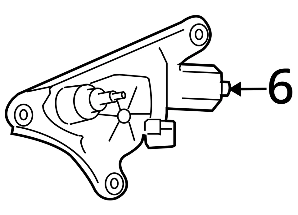 08 09 10 11 12 13 14 15 SCION XB Wiper Motor Rear - image 4 of 4
