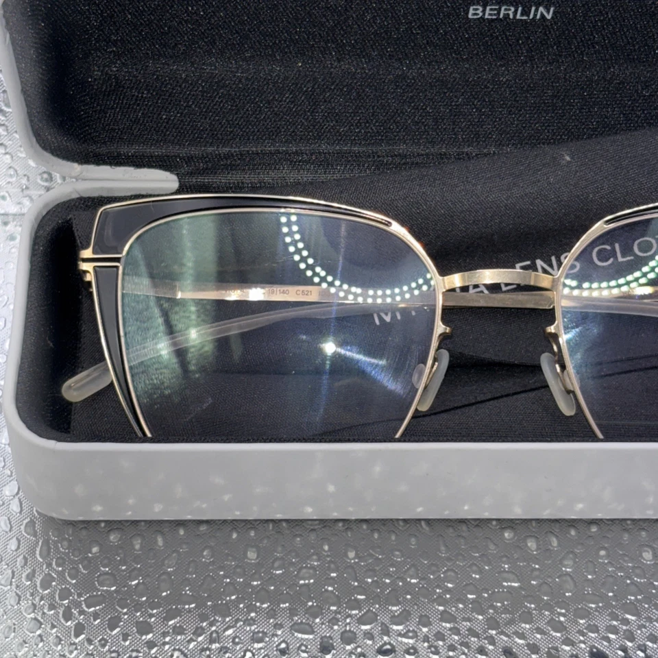 Marco de gafas Mykita Viola 51-19-140 Col 521 negro y dorado #NJMG084 Foto 3 de 4