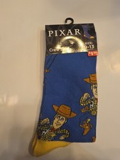 Pixar Toy Story Crew Socks, Size 9-13