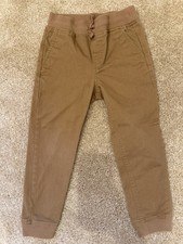 Janie And Jack Classic Twill Khaki Pull-On Joggers Pants Size 5T