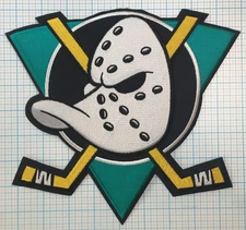 1999-2005 MIGHTY DUCKS OF ANAHEIM NHL HOCKEY VINTAGE LARGE 9.5" TEAM LOGO PATCH