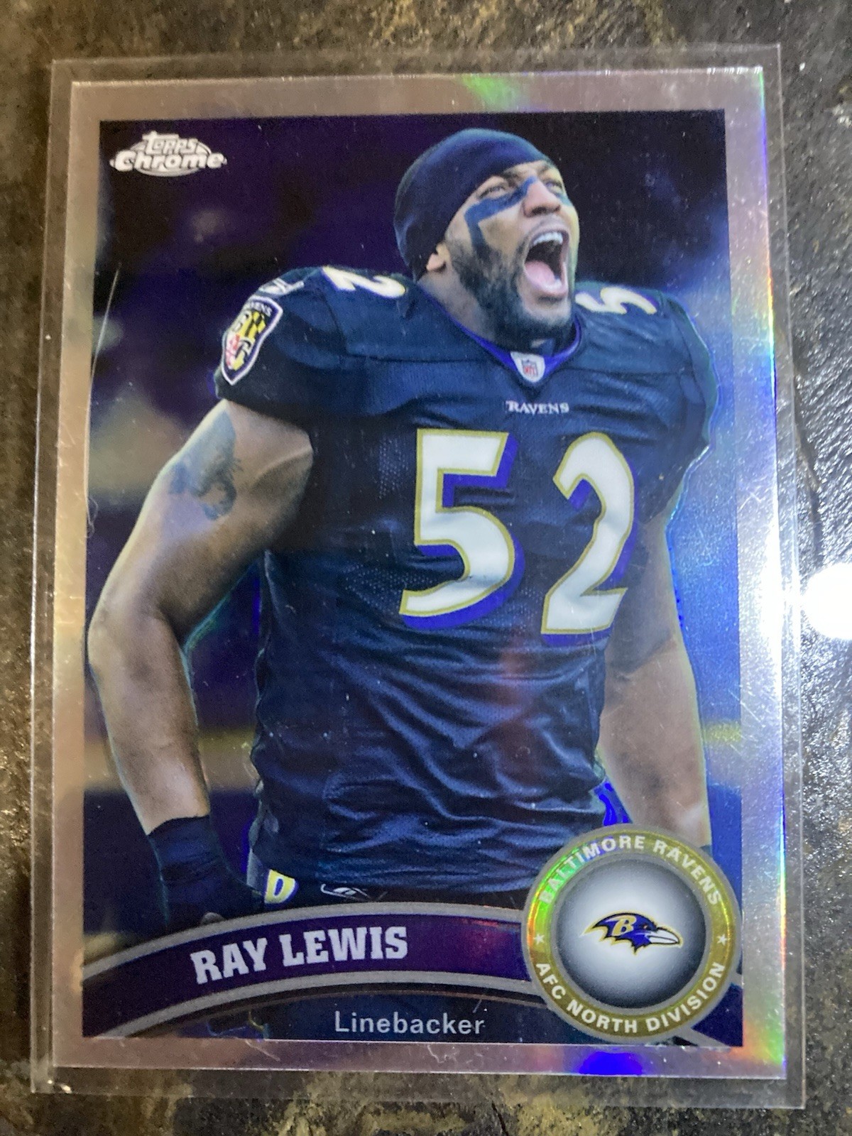 2011 TOPPS CHROME REFRACTOR Ray Lewis Linebacker Baltimore Ravens #2