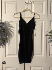 Windsor Black Beaded and Rhinestone Mesh Bodycon Mini Dress