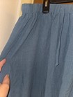 Tarse Womens XL Blue Pants Side Pockets Drawstring Lagenlook Coastal Chic — photo 5