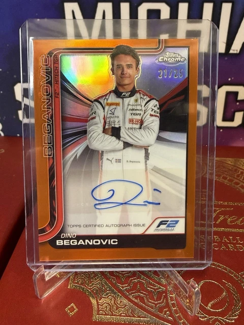 Dino Beganovic 2025 Topps Formula 1 Chrome Autograph /25 F2 Hitech TGR