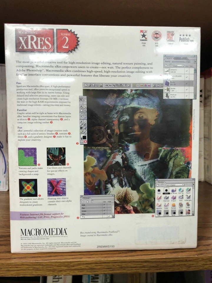 Vintage Macromedia xRes version 2. Still Shrink-wrapped. Macintosh Software - Image 3 of 3