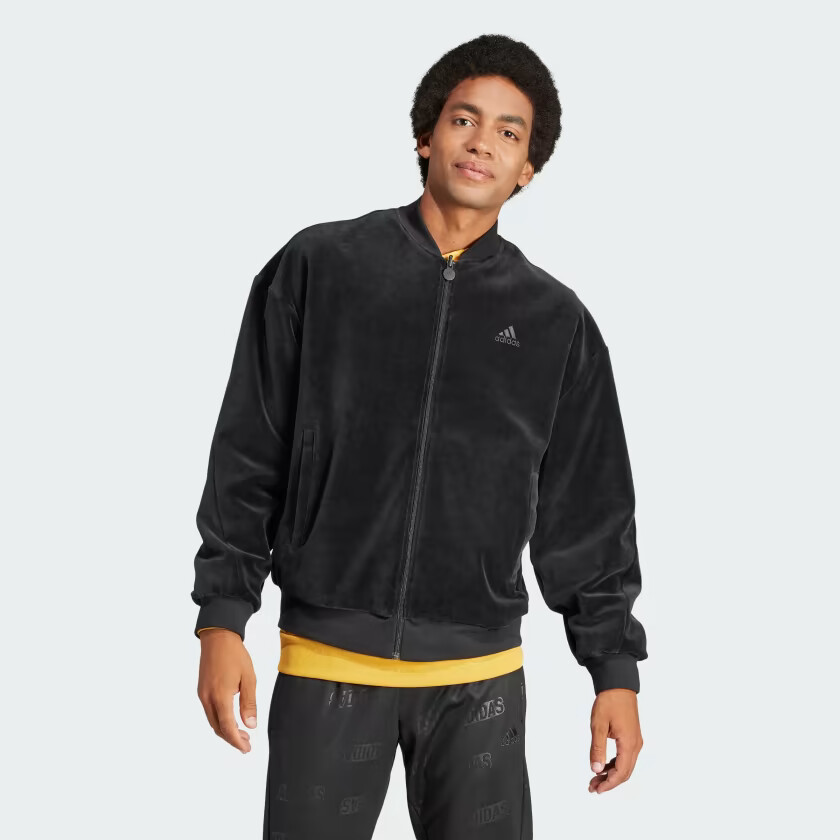 adidas Originals Men's Embossed Reversible Velour Jacket adidas Originals Men's Embossed Reversible Velour Jacket