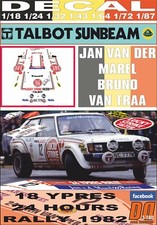 DECAL TALBOT SUNBEAM LOTUS J. VAN DER MAREL YPRES R. 1982 5th (02)