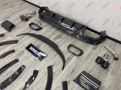 For Mercedes Benz GLS63 AMG 21-25 Carbon Fiber Front Rear Lip Cover Trim BodyKit - Picture 9 of 32