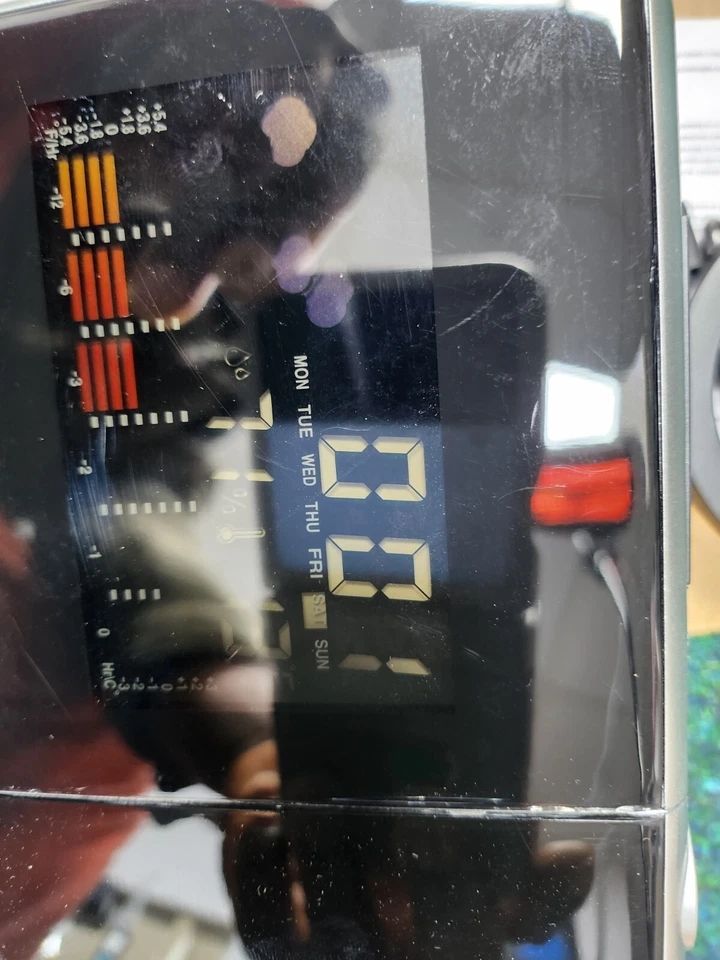 Alarm Clock Weather Display Digital To Colors Video Projection Hour Thermometer - Image 4 of 4