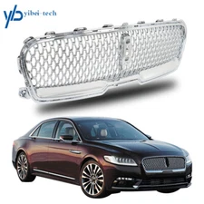 For Lincoln Continental Sedan 2017-2020 Front Grille Chrome Grill W/Camera Hole