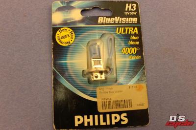 PHILLIPS BLUE VISION ULTRA BLUE 4000K 12V 55W PART# PIAA /PBVH3