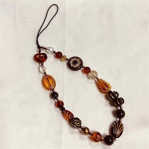 Resin Wrist Lanyard Strap Leopard Heart Beaded Hanging Cord For Girl Woman - Photo 4 sur 11