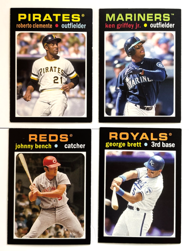 2013 Topps Update 1971 Mini Lot x4: Griffey Clemente Brett Bench