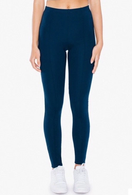 American Apparel Navy Blue Pintuck Leggings Thick Ponte Ink 2XS / 00 NEW