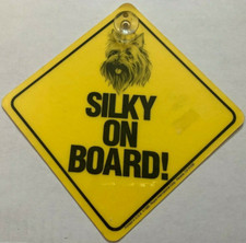 Silky on Board Car Window Sign w/ Suction Cup - 1985 - Royce Int'l