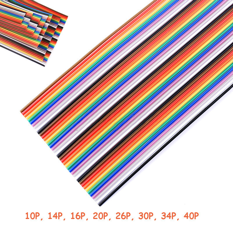 Ribbon Cable Multi Coloured Dupont Ribbon Cable Wire 10 14 16 20 26 34 ...