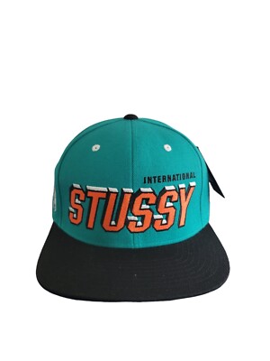 Stussy Shadow Font Men's Green Snapback Hat | eBay