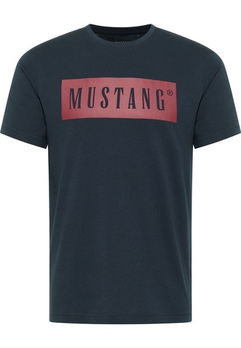 Mustang Camiseta Para Hombre AUSTIN - Corte Regular S-3XL Blanco Negro Algodón - Imagen 6 de 6