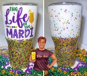 mardi gras yeti cups