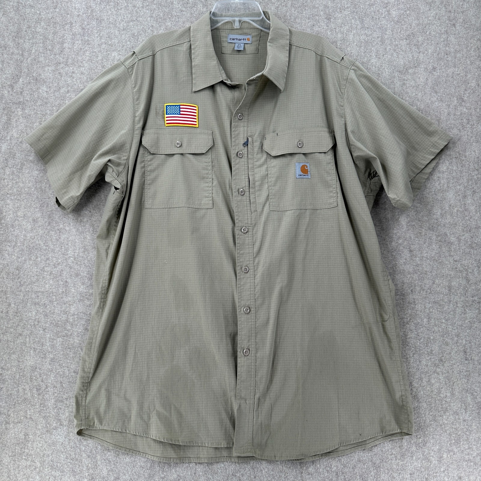 Carhartt Force Vented Ripstop Button Work Shirt M… - image 1