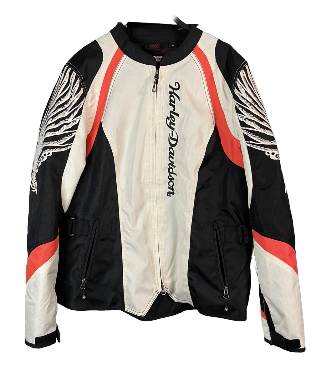 2000's leather × nylon riders jacket y2k Y2K 2000s Harley Davidson