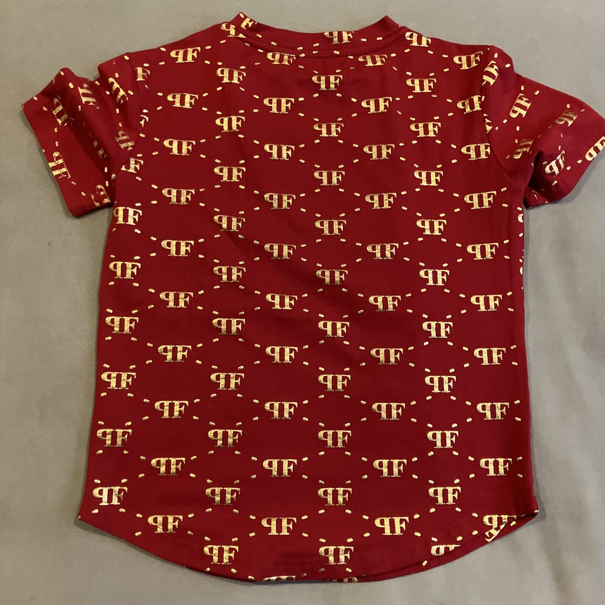 NWOT - Phat Farm - Raised Shiny Logo - Red & Gold T Shirt