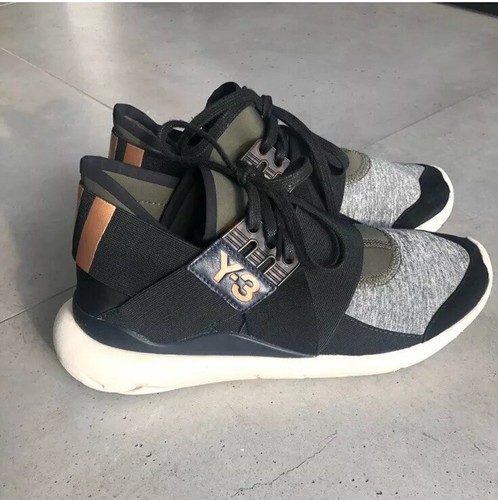 Y-3 Qasa High Black Leather Shoes 