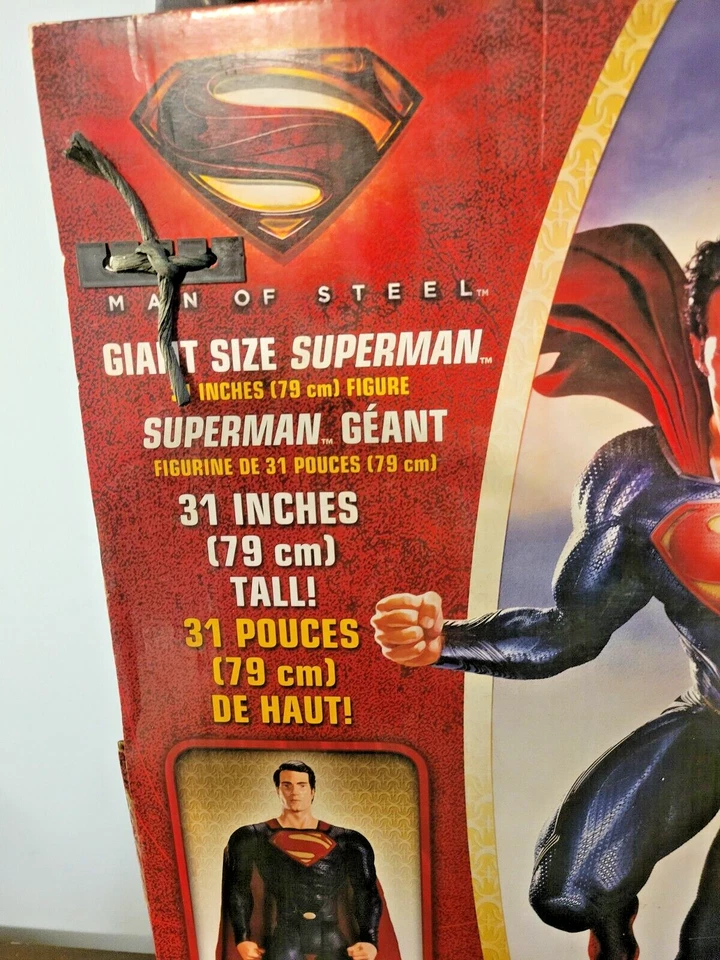 JAKKS Pacific Big-Figs 31 英寸巨型 DC 漫画钢铁侠超人人偶 NOS — 第 4/4 张图片