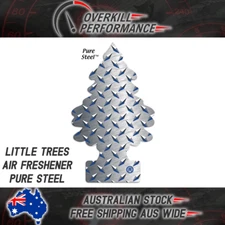 Little Trees Air Freshener Pure Steel - Car Truck Taxi Uber Home Office