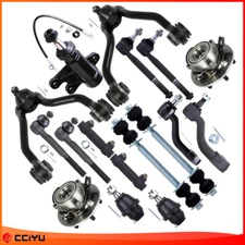 17pcs For Chevy K1500 Tahoe Front Upper Control Arm Wheel Hub Bearing Suspension