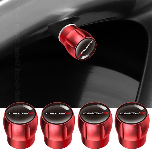 4x Metal Sport Car Wheel Tire Valve Stems Air Dust Cover Screw Cap Accessories - Picture 3 of 13