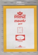 Prinz Black Stamp Mounts 111x25 For Coil Strips of 5 New Pack Of 25 Blocks Scott