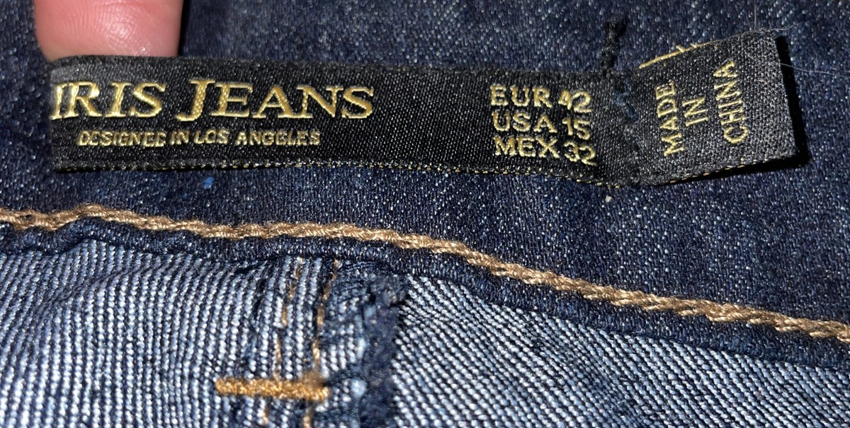 Women's IRIS JEANS Blue Denim Skinny Stretch Jeans, Size 15 EUC | eBay