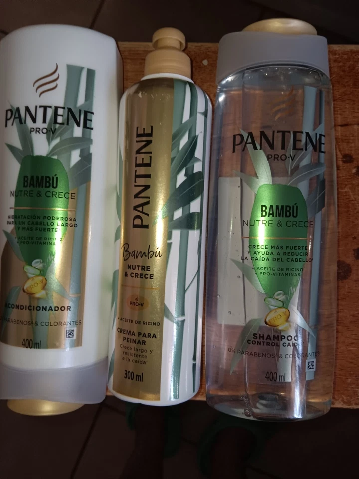 CONJUNTO PANTENE BAMBU CONTROL CAIDA - SHAMPOO -ACONDICIONADOR -CREMA PARA PEINAR - Imagem 3 de 4
