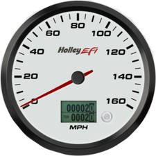 New Holley Fi Can Speedometer Digital Gauge4.50-160 Mphwhite Faceplate