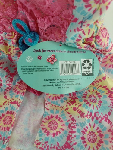 My Life As Multicolor Romper Dress For 18" Doll New With Tags 2021 - Picture 6 of 6