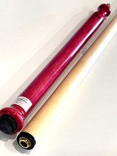 PECHAUER PINK STAINED JUMP CUE NEW STYLE PILOTED JOINT G10 TIP BRASS FERRULE