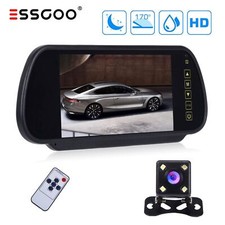 ESSGOO Wasserdicht Rückfahrsystem Rückfahrkamera Mit 7" HD Rückspiegel Monitor