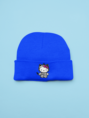 Kinder Wintermützen Hello Kitty Süße Katzen Mütze Zebra Kids beanie winter hat - Bild 2 von 8