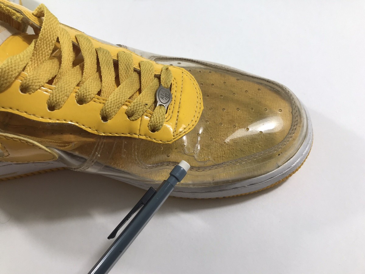 READ 2006 Nike Clear Toe Yellow Air Force 1 AF1 Invisible Men 