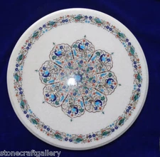 24" Marble Coffee Table Top Inlay Handmade Work For Home & Garden