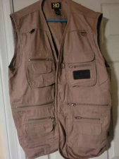 EUC HQ Issue Vest Men's Size Large Khaki Concealment Carry Tactical Hunting Vest