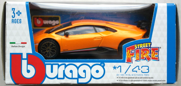 Bburago Lamborghini Huracan Performante Orangemetallic 1:43 Neu/Ovp Modellauto-image