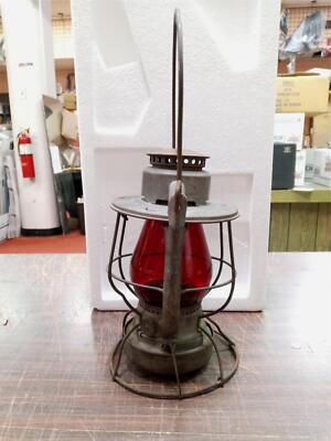 Vtg Dietz Vesta Red Glass B.R.& P.RY. Railroad Lantern New