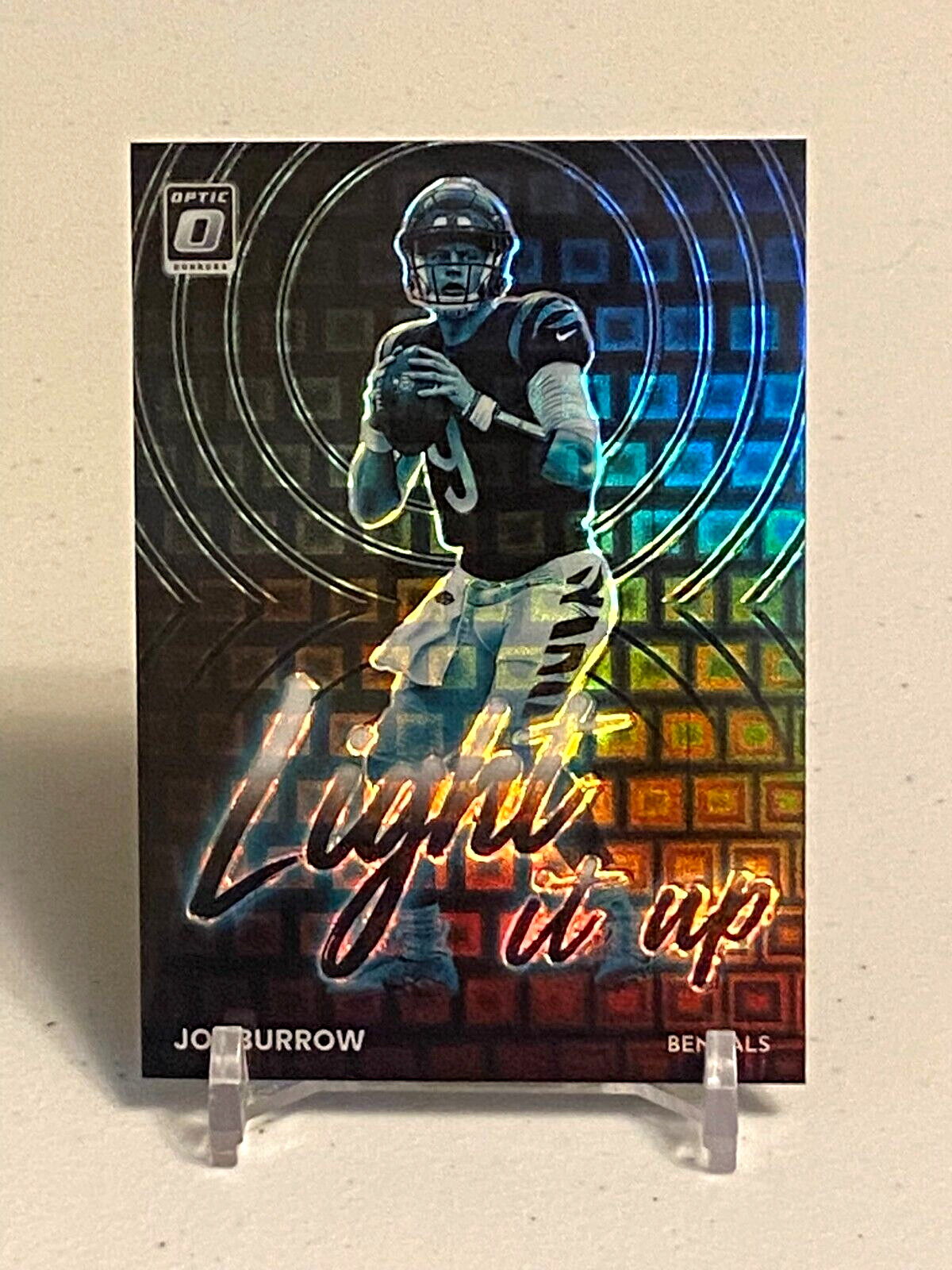 2022 Donruss Optic JOE BURROW /25 Black Pandora Light It Up No. LU-5 CIN Bengals