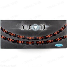 KMC DLC 10 Orange Black 10-Speed Bicycle Chain fits Campagnolo SRAM Shimano
