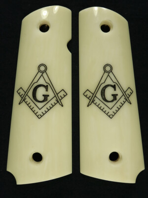 Faux Ivory Masonic 1911 Grips (Full Size)