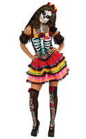 Tag Der Toten Senorita Puppe KostüM Halloween Damen Elegantes Kleid Outfit